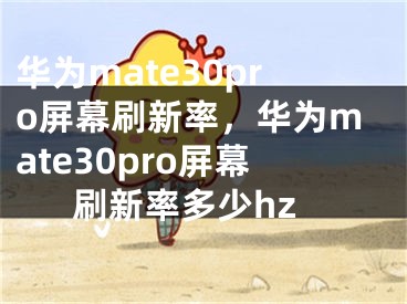 華為mate30pro屏幕刷新率，華為mate30pro屏幕刷新率多少hz