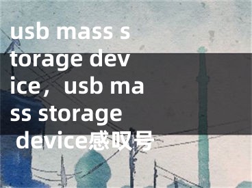 usb mass storage device，usb mass storage device感嘆號