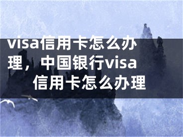 visa信用卡怎么辦理，中國銀行visa信用卡怎么辦理