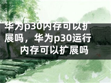 華為p30內(nèi)存可以擴(kuò)展嗎，華為p30運(yùn)行內(nèi)存可以擴(kuò)展嗎