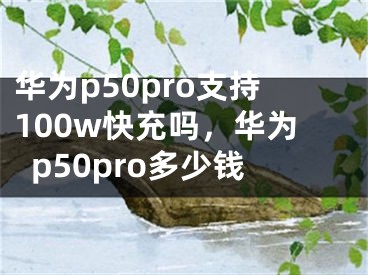 華為p50pro支持100w快充嗎，華為p50pro多少錢