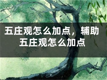 五莊觀怎么加點(diǎn)，輔助五莊觀怎么加點(diǎn)