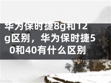 華為保時(shí)捷8g和12g區(qū)別，華為保時(shí)捷50和40有什么區(qū)別