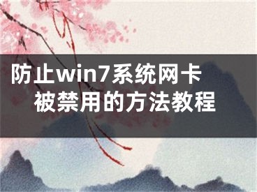 防止win7系統(tǒng)網(wǎng)卡被禁用的方法教程