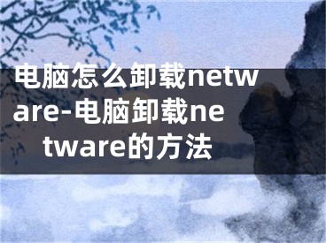 電腦怎么卸載netware-電腦卸載netware的方法