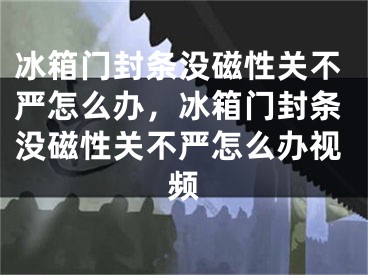 冰箱門封條沒磁性關不嚴怎么辦，冰箱門封條沒磁性關不嚴怎么辦視頻