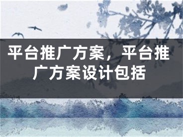 平臺(tái)推廣方案，平臺(tái)推廣方案設(shè)計(jì)包括