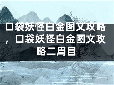 口袋妖怪白金圖文攻略，口袋妖怪白金圖文攻略二周目