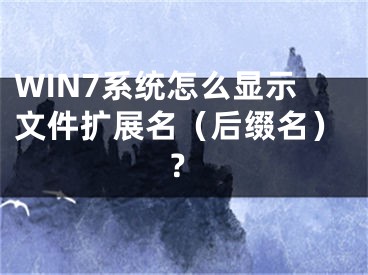 WIN7系統(tǒng)怎么顯示文件擴(kuò)展名（后綴名）？