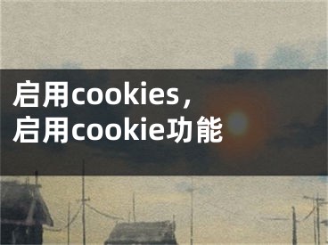 啟用cookies，啟用cookie功能