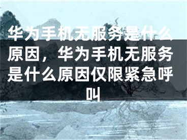 華為手機無服務(wù)是什么原因，華為手機無服務(wù)是什么原因僅限緊急呼叫