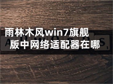 雨林木風(fēng)win7旗艦版中網(wǎng)絡(luò)適配器在哪