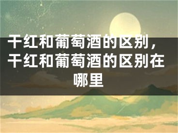 干紅和葡萄酒的區(qū)別，干紅和葡萄酒的區(qū)別在哪里