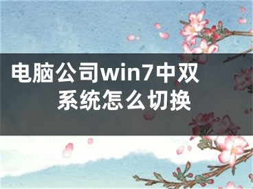 電腦公司win7中雙系統(tǒng)怎么切換