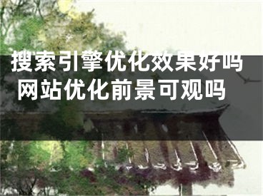 搜索引擎優(yōu)化效果好嗎 網(wǎng)站優(yōu)化前景可觀嗎 