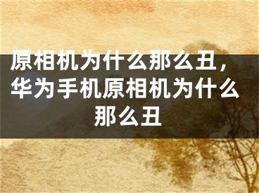 原相機為什么那么丑，華為手機原相機為什么那么丑