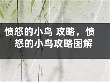 憤怒的小鳥 攻略，憤怒的小鳥攻略圖解