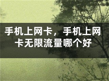 手機(jī)上網(wǎng)卡，手機(jī)上網(wǎng)卡無限流量哪個(gè)好