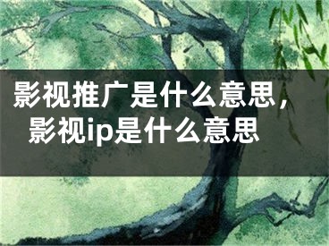 影視推廣是什么意思，影視ip是什么意思