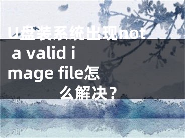 U盤裝系統(tǒng)出現(xiàn)not a valid image file怎么解決？