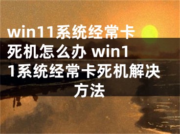 win11系統(tǒng)經(jīng)?？ㄋ罊C(jī)怎么辦 win11系統(tǒng)經(jīng)常卡死機(jī)解決方法