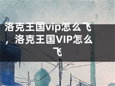 洛克王國vip怎么飛，洛克王國VIP怎么飛