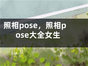 照相pose，照相pose大全女生