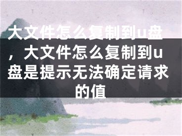 大文件怎么復(fù)制到u盤，大文件怎么復(fù)制到u盤是提示無(wú)法確定請(qǐng)求的值