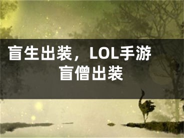 盲生出裝，LOL手游盲僧出裝