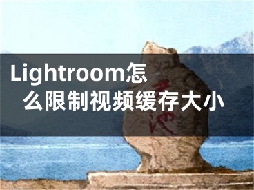 Lightroom怎么限制視頻緩存大小