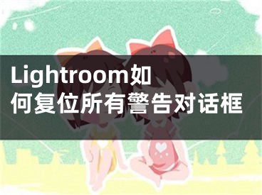 Lightroom如何復(fù)位所有警告對話框