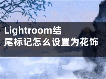 Lightroom結(jié)尾標(biāo)記怎么設(shè)置為花飾