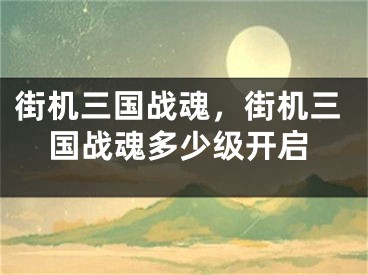 街機三國戰(zhàn)魂，街機三國戰(zhàn)魂多少級開啟