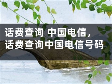 話費(fèi)查詢 中國(guó)電信，話費(fèi)查詢中國(guó)電信號(hào)碼