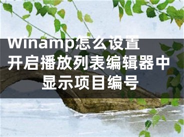 Winamp怎么設(shè)置開啟播放列表編輯器中顯示項(xiàng)目編號