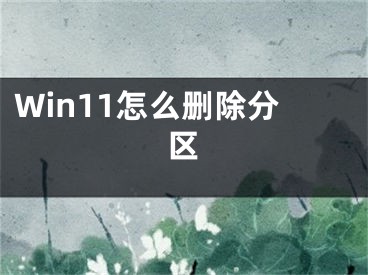 Win11怎么刪除分區(qū)