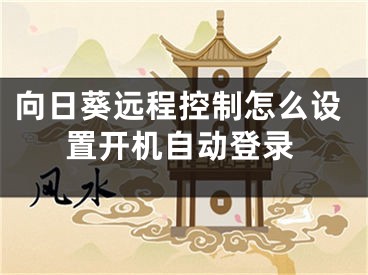 向日葵遠程控制怎么設(shè)置開機自動登錄