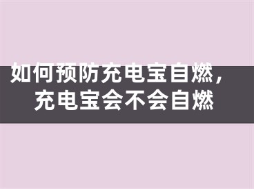 如何預(yù)防充電寶自燃，充電寶會不會自燃