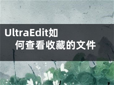 UltraEdit如何查看收藏的文件