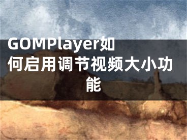 GOMPlayer如何啟用調(diào)節(jié)視頻大小功能