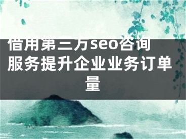 借用第三方seo咨詢服務(wù)提升企業(yè)業(yè)務(wù)訂單量