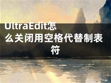 UltraEdit怎么關(guān)閉用空格代替制表符