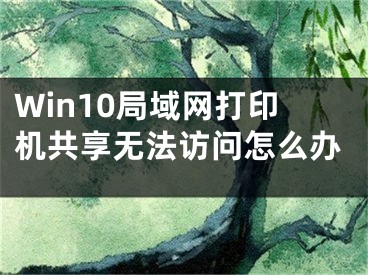 Win10局域網(wǎng)打印機共享無法訪問怎么辦