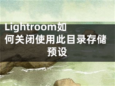 Lightroom如何關(guān)閉使用此目錄存儲(chǔ)預(yù)設(shè)