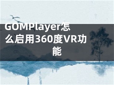 GOMPlayer怎么啟用360度VR功能