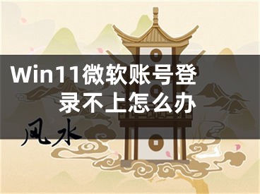 Win11微軟賬號(hào)登錄不上怎么辦