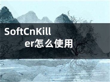 SoftCnKiller怎么使用