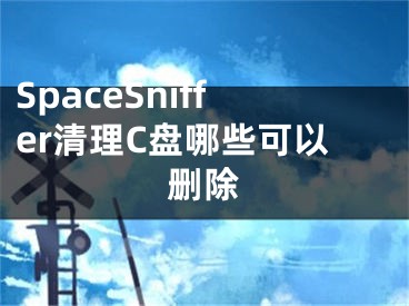 SpaceSniffer清理C盤哪些可以刪除