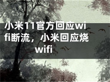 小米11官方回應wifi斷流，小米回應燒wifi