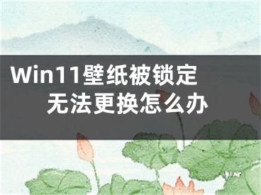 Win11壁紙被鎖定無法更換怎么辦